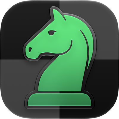 Deep Green app icon, dark version