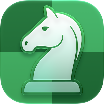 Deep Green app icon, light version