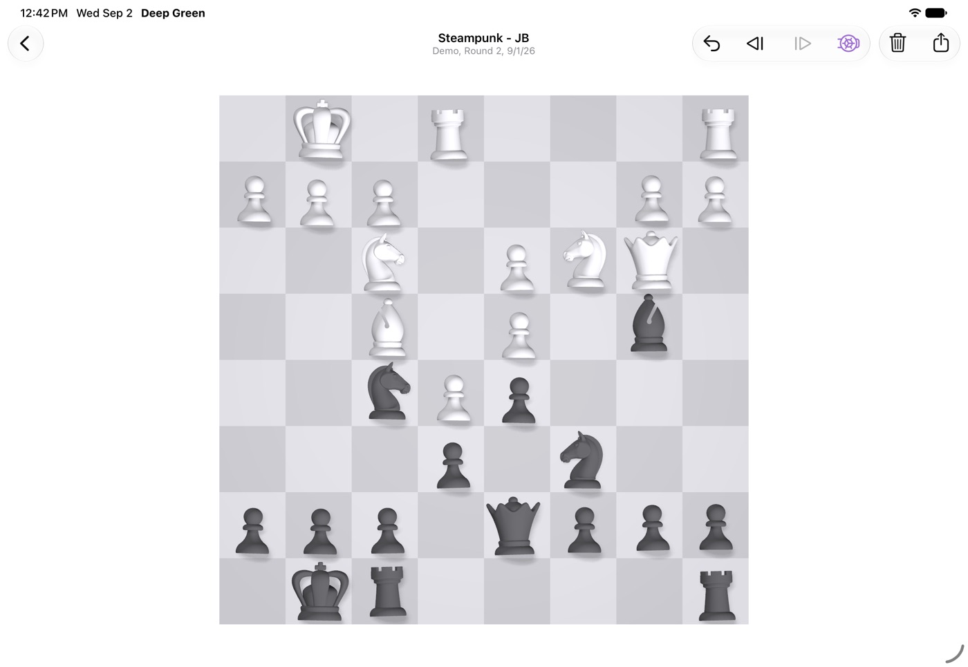 Mid-game position on iPad